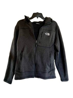 The North Face Mens Full Zip Hooded Fleece Jacket Black M